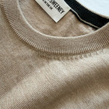 Quin Merino Wool Knitted T-shirt Beige