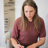 Quin Merino Wool Knitted T-shirt Pink