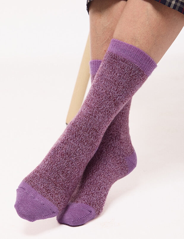 Samar Merino Wool Marl Sock Lilac
