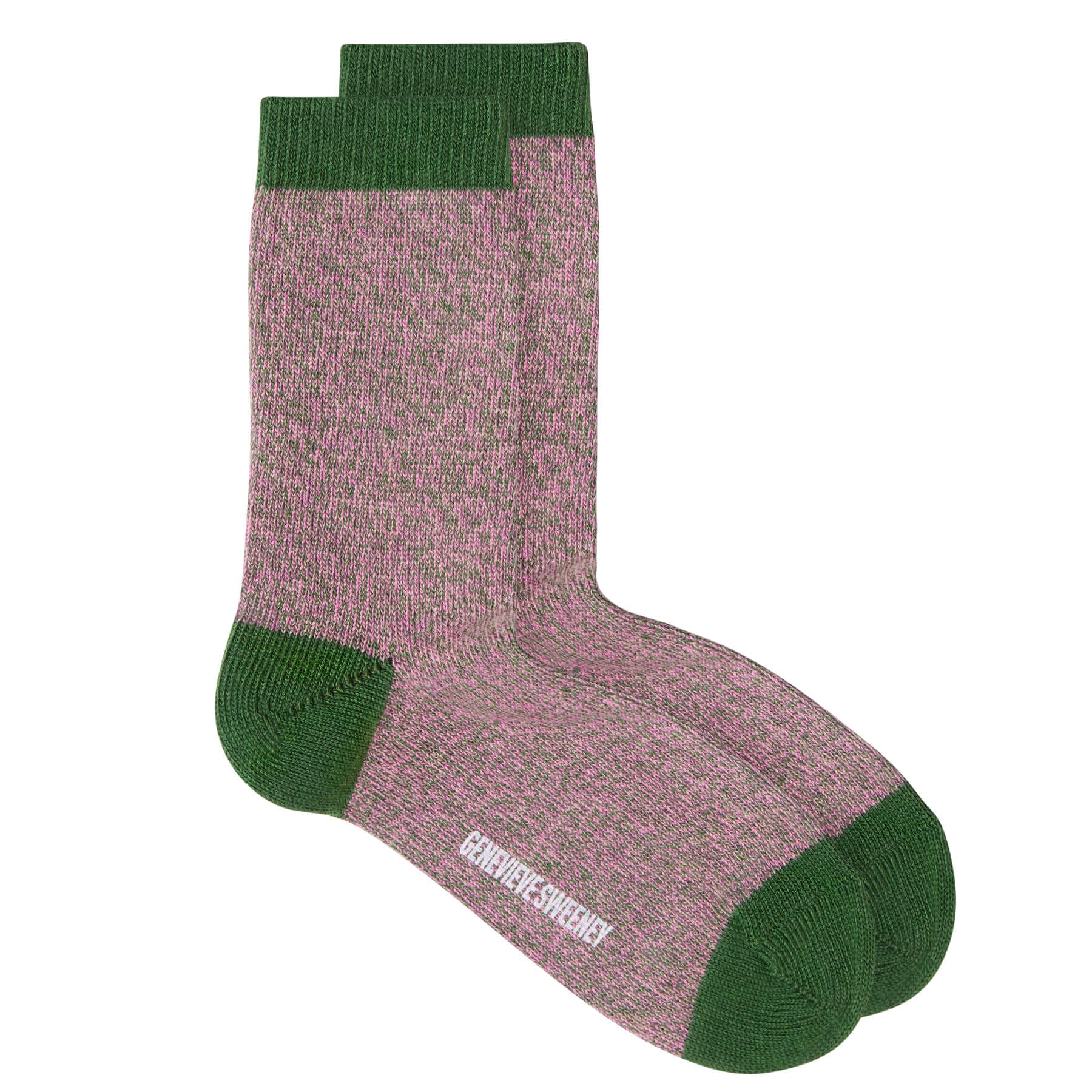Samar Organic Cotton Sock Pink Marl Genevieve Sweeney