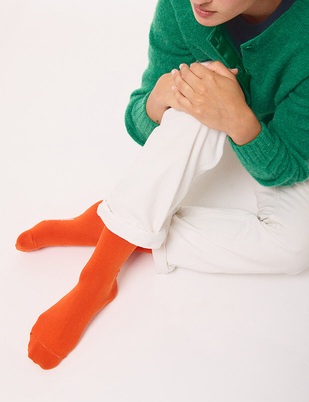 Serin Merino Wool Sock Orange