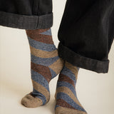 Serora Sparkly Stripe Sock Bronze Tweed