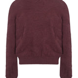 Soar Merino Wool Textured Stitch Sweater Deep Rose - Preorder