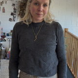 Soar Merino Wool Textured Stitch Sweater Grey - Preorder