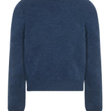 Soar Merino Wool Textured Stitch Sweater Indigo - Preorder