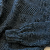 Soar Merino Wool Textured Stitch Sweater Indigo - Preorder