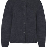 Soar Merino Wool Textured Stitch Cardigan Grey