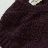 Soar Merino Wool Textured Stitch Knitted Vest Plum