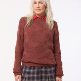 Soar Merino Wool Textured Stitch Sweater Rose