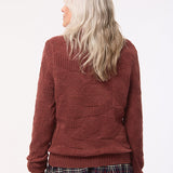 Soar Merino Wool Textured Stitch Sweater Rose