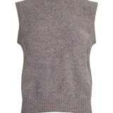 Soar Textured Lambswool Knitted Vest Pearl Grey