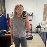 Soar Textured Lambswool Knitted Vest Pearl Grey - Preorder