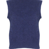 Soar Textured Lambswool Knitted Vest Ink Navy