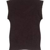Soar Textured Lambswool Knitted Vest Raisin Brown