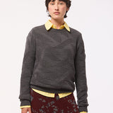 Soar Merino Wool Textured Stitch Sweater Grey