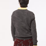 Soar Merino Wool Textured Stitch Sweater Grey