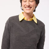Soar Merino Wool Textured Stitch Sweater Grey