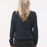 Soar Merino Wool Textured Stitch Sweater Indigo