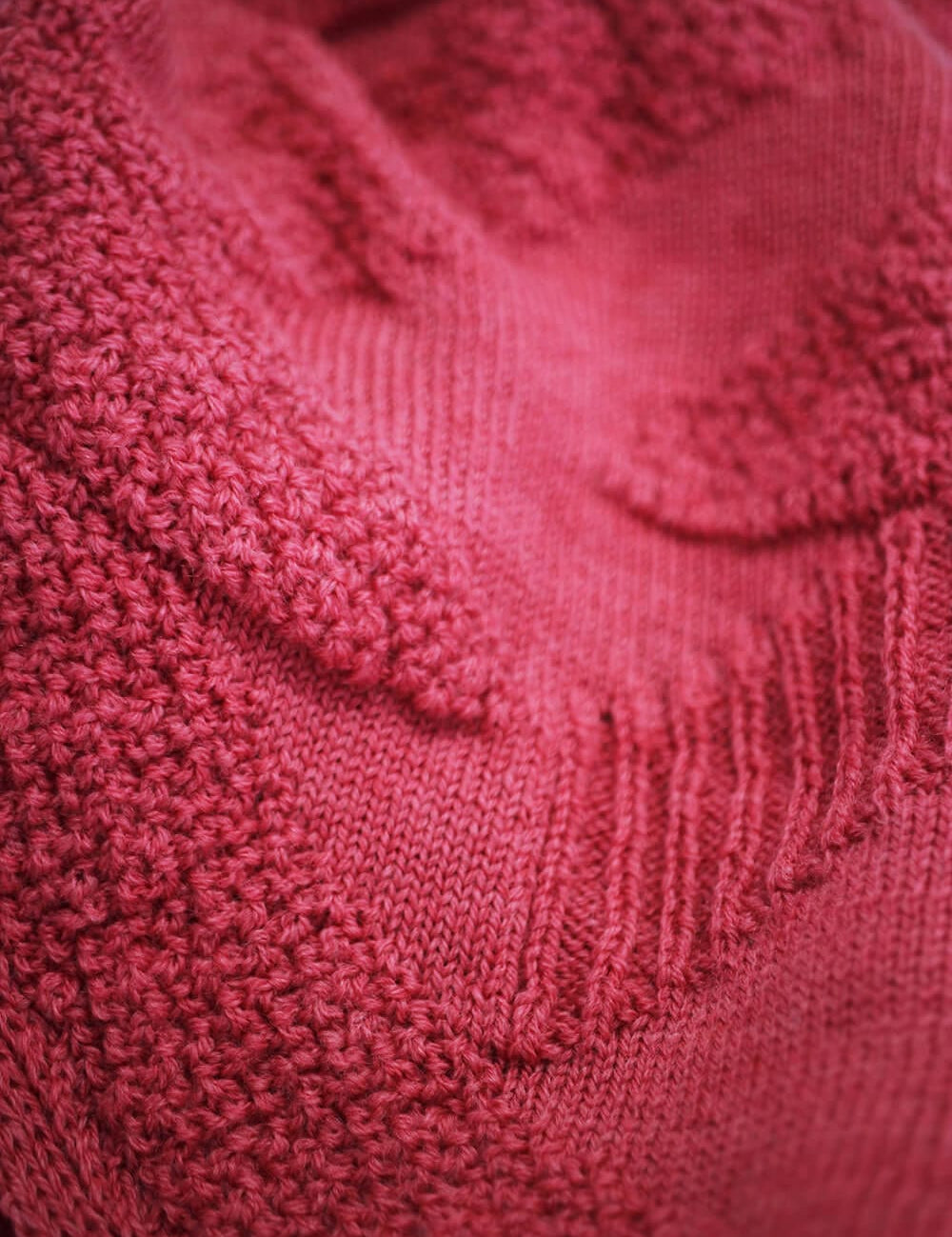Merino Wool Triangle Scarf Bright Pink Genevieve Sweeney