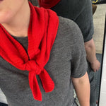Lambswool Triangle Scarf Bright Red Genevieve Sweeney