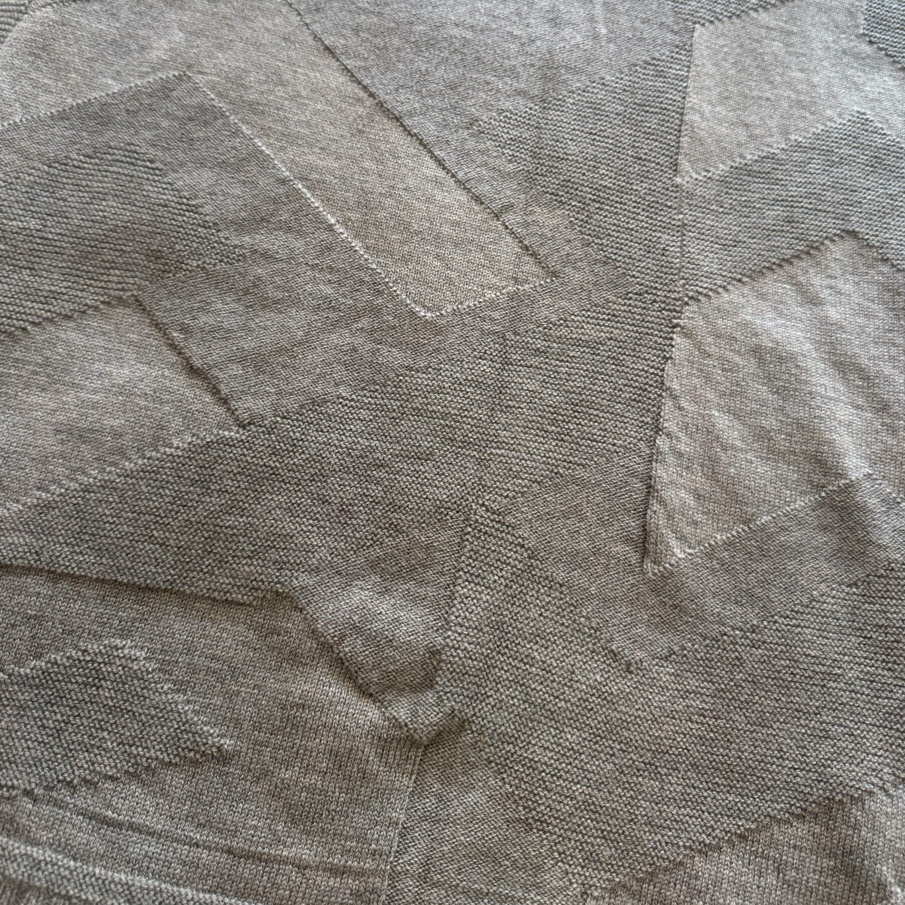 Textured Merino Wool Blanket Scarf Fawn Genevieve Sweeney