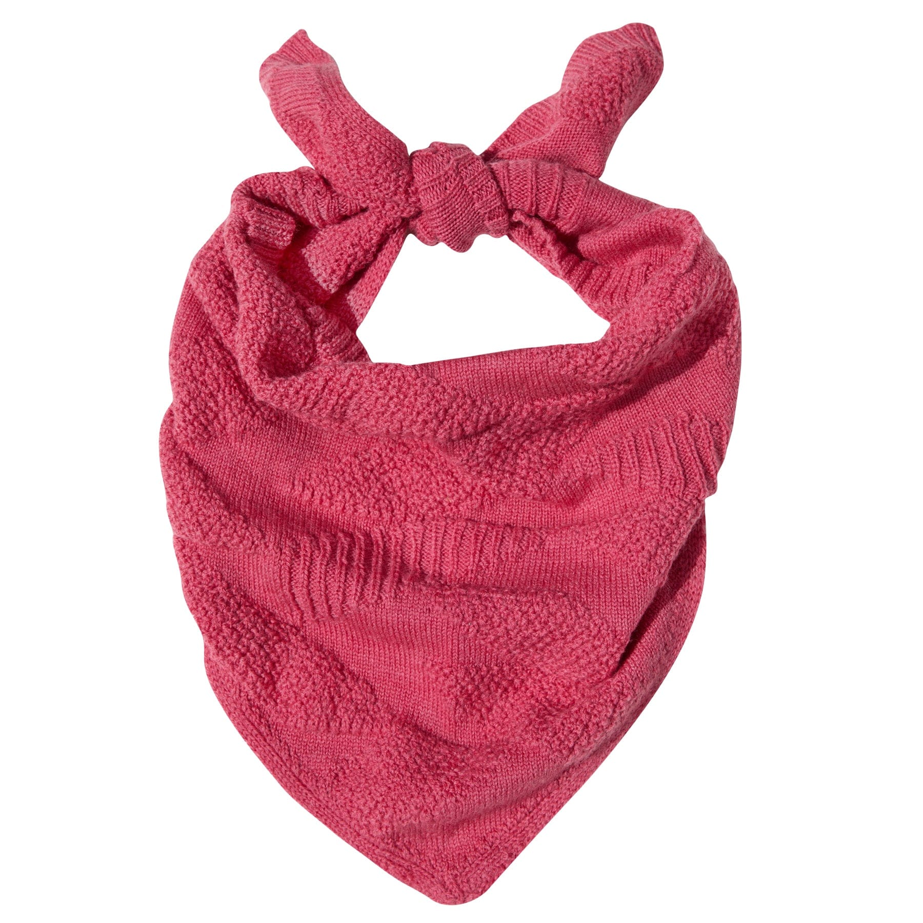 Merino Wool Triangle Scarf Bright Pink Genevieve Sweeney