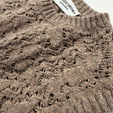 Ver Lambswool Silk Lace Knitted Vest Biscuit - Preorder