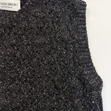 Ver Lambswool Silk Lace Knitted Vest Black - Preorder