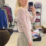 Ver Lambswool Silk Lace Sleeve Sweater Pink - Preorder