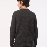 Ver Lambswool Silk Lace Sleeve Sweater Black