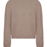 Ver Lambswool Silk Lace Sleeve Sweater Biscuit - Preorder