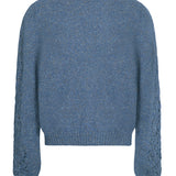 Ver Lambswool Silk Lace Sleeve Sweater Blue - Preorder