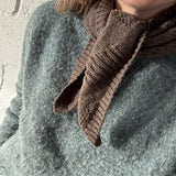 Lambswool Triangle Scarf Taupe Brown