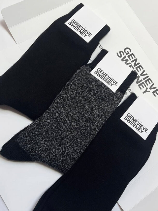 Organic Cotton and Merino Wool Black Sock Gift Set