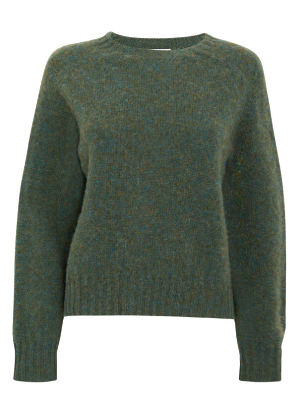 Leslie Brushed Wool Sweater Jade Green Genevieve Sweeney