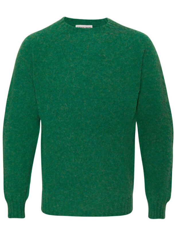 Lunan Brushed Wool Sweater Bright Green Genevieve Sweeney