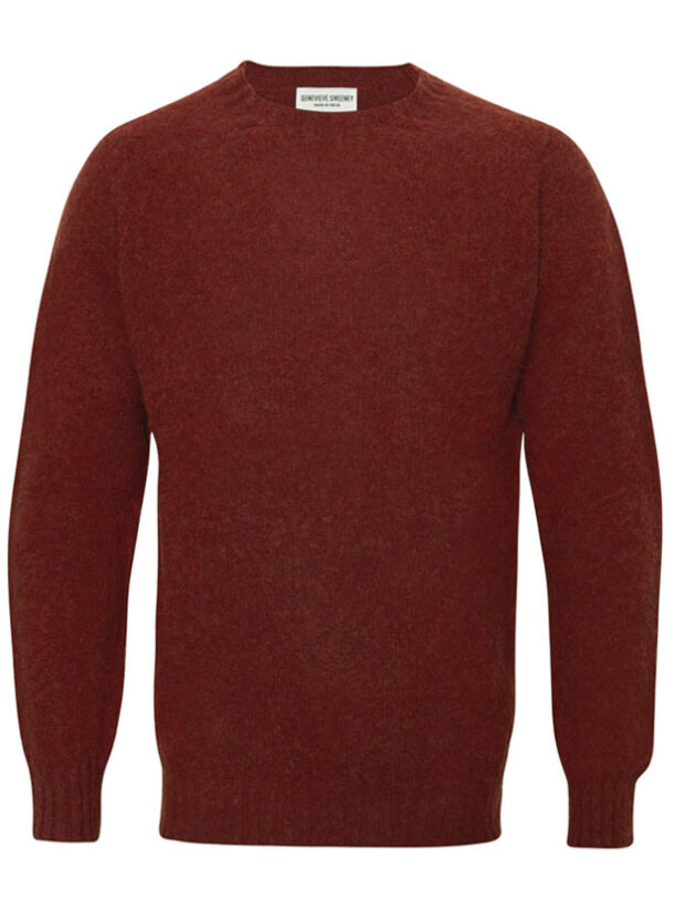 Lunan Brushed Wool Sweater Spiced Red Genevieve Sweeney