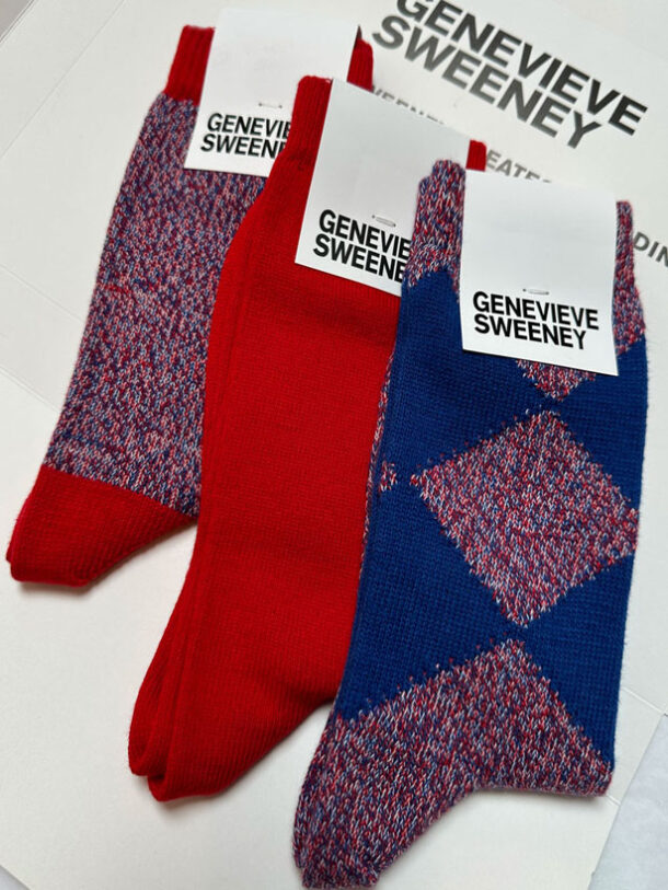 Organic Cotton Sock Gift Set Red Genevieve Sweeney