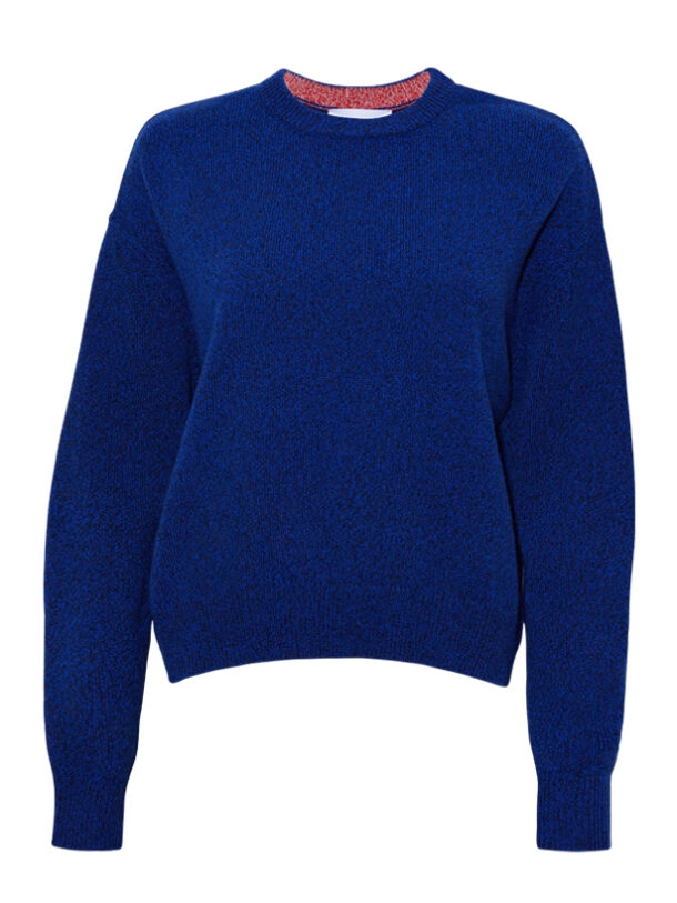 Ash Lambswool Sweater Blue Marl Genevieve Sweeney