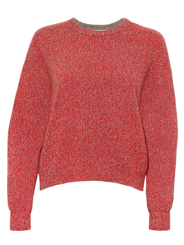 Ash Lambswool Sweater Poppy Red Marl Genevieve Sweeney